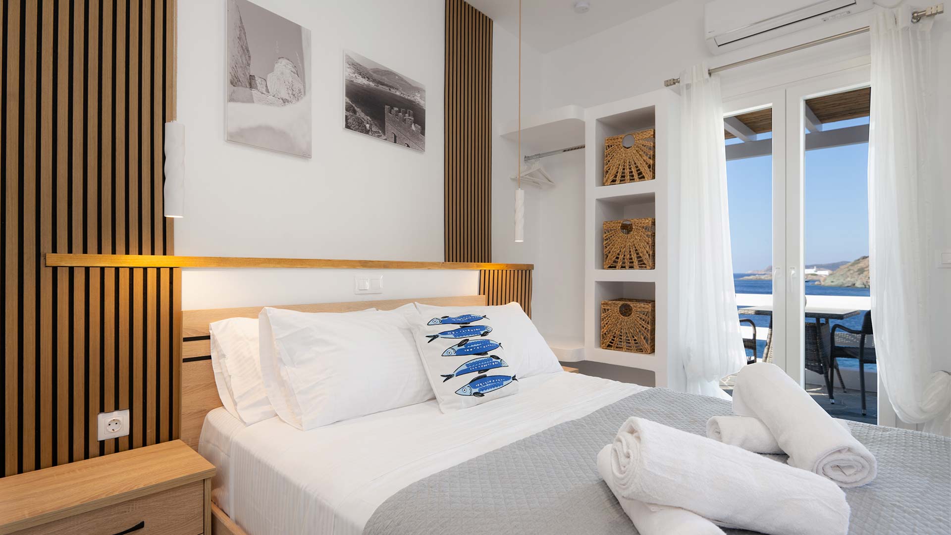 Appartement avec lit double à Metallia Apartments