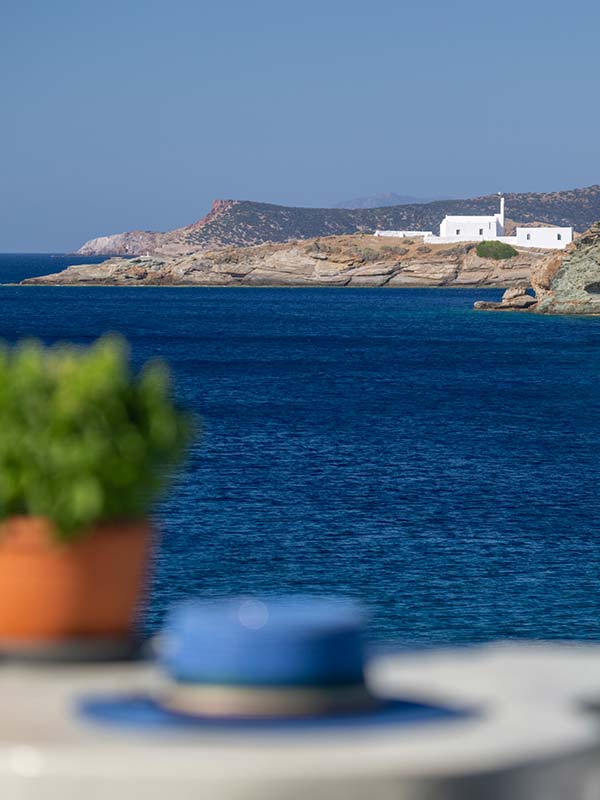 Vue sur la mer depuis Metallia Apartments à Sifnos